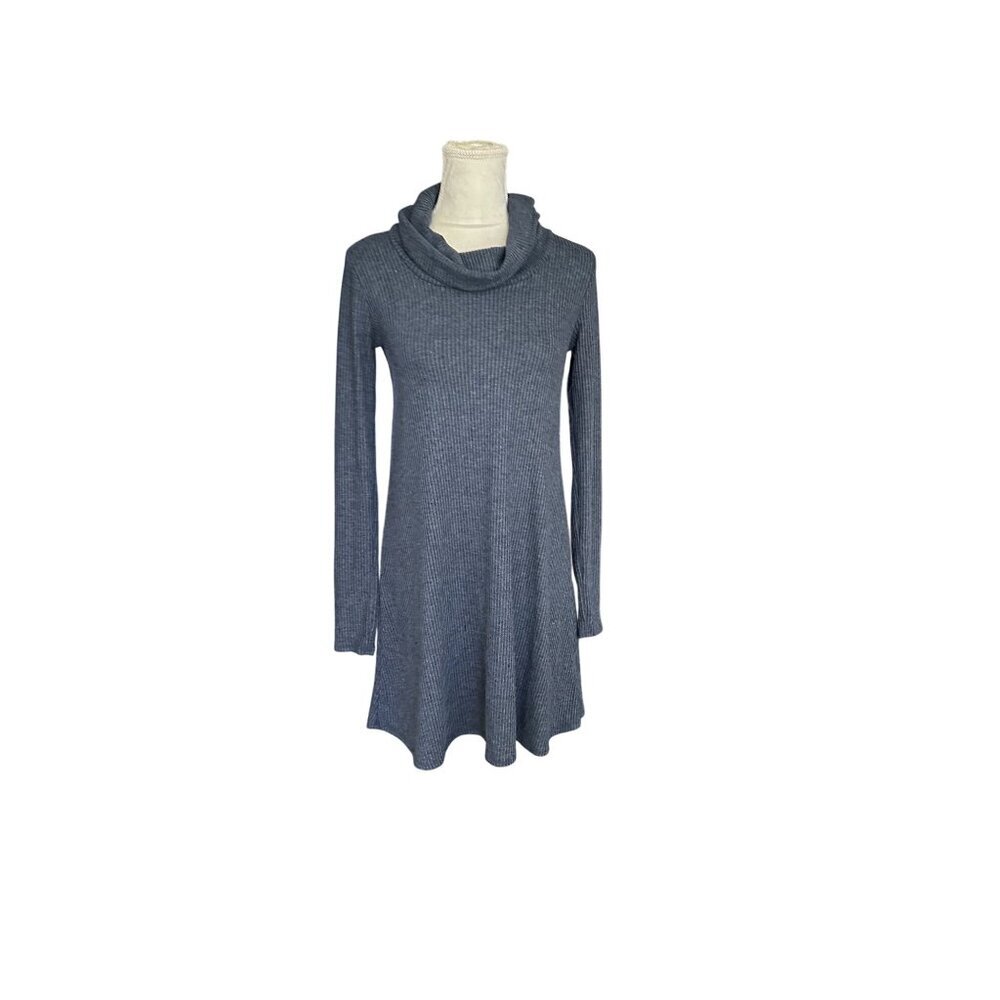 Socialite Ribbed Cowl Neck Long Sleeve Sweater Dress Size S Fall Fashion